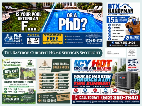 The September 2026 Bastrop Current Home Services card